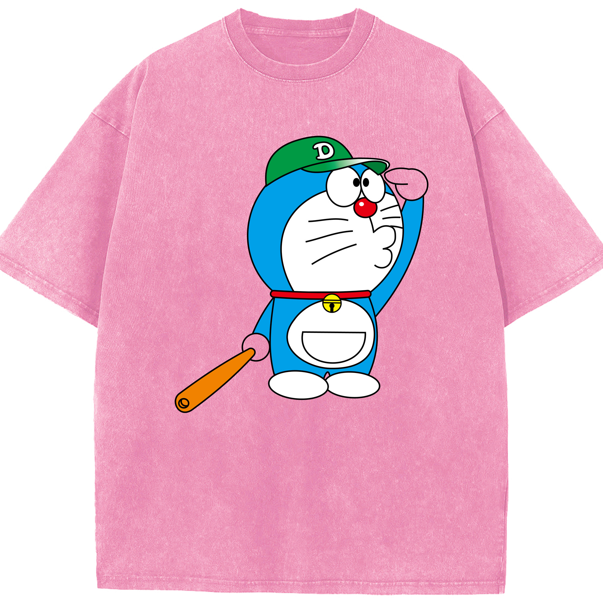 （画像用） ドラえもん Doraemon 綿100% ヴィンテージ風 半袖Tシャツ（フロントプリント）